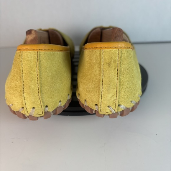 Spring Step Kathaleta Women Sz 37 Yellow Suede Loafer Arch Support Flats NWOT - Picture 4 of 7